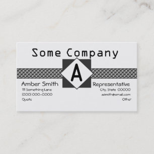 Monogram Square Ribbon Collection Business Card