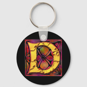 Monogram: Stainglass D Keychain