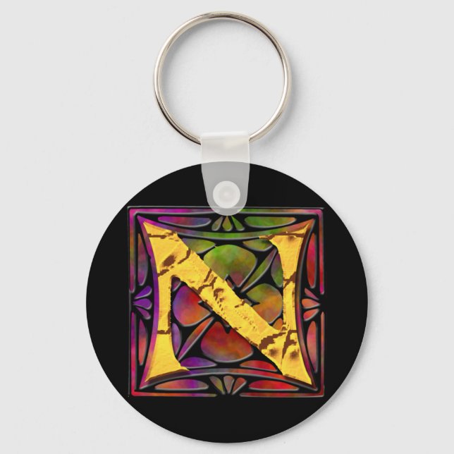 Monogram: Stainglass N Keychain (Front)