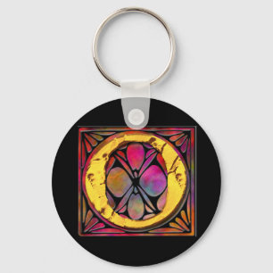 Monogram: Stainglass O Keychain