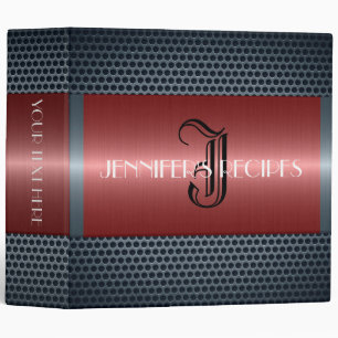 Monogram Stainless Steel Metal Look #4 Binder