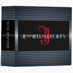 Monogram Stainless Steel Metal Look #8 Binder