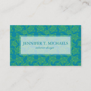 Monogram Starfish Crowd Pattern Business Card
