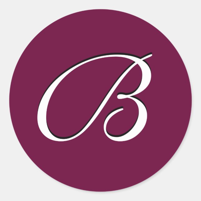 Monogram Sticker "B"  Customizable (Front)