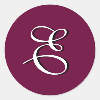 Monogram Sticker "E"  Customizable