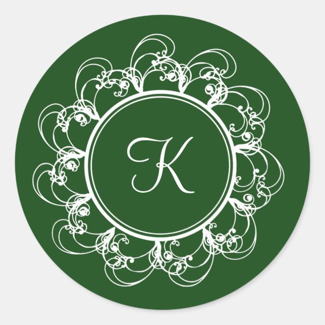 Monogram Sticker (green) (Front)
