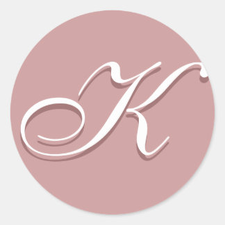 Monogram Sticker K Rose