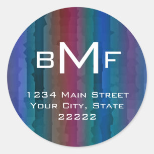 Monogram Sticker Techno Streaks