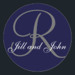 Monogram Stickers for Wedding Favours and Invites<br><div class="desc">Monogram Sticker for Wedding Favours and Invites. This elegant design by Elke Clarke, can be personalized with your names and monogram as well as your wedding colours. Now Zazzle offers many choices for your sticker shapes as well. Choose from round, square, rectangular, triangular, oval, heart and star shaped. An elegant...</div>
