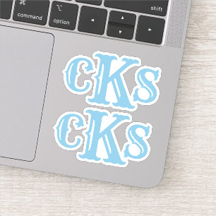 Monogram Stickers   Modern Western Initial Labels