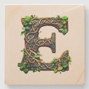 Monogram stone coaster