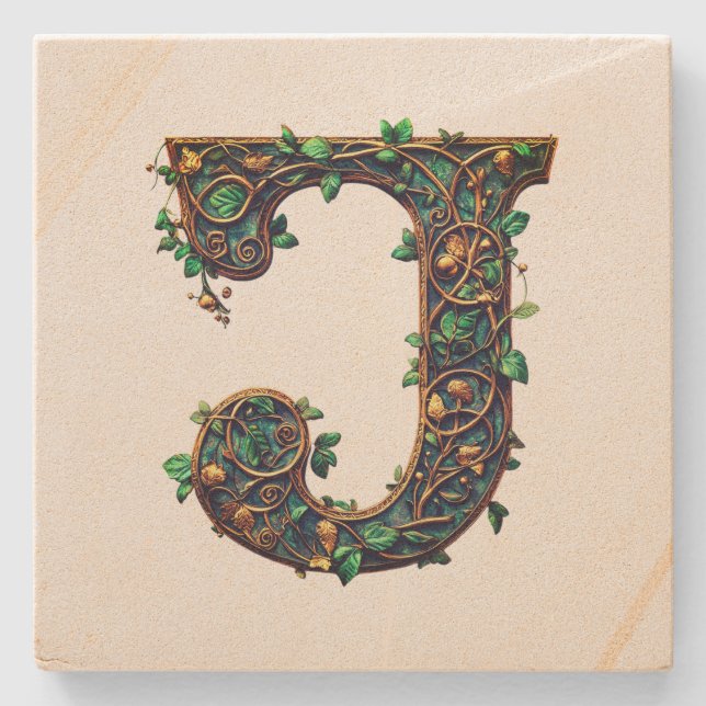 Monogram  stone coaster (Front)