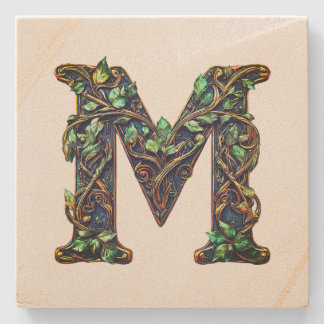 Monogram  stone coaster