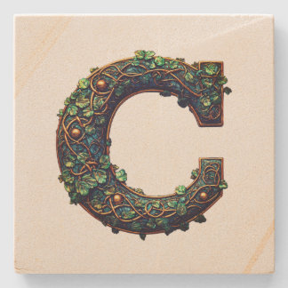 Monogram  stone coaster