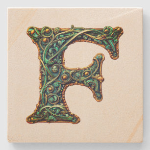 Monogram  stone coaster