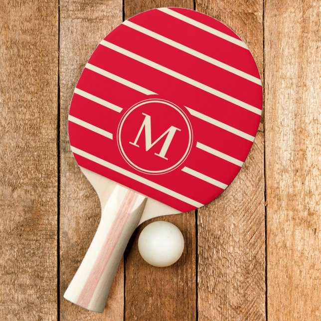 Monogram Striped Cherry Picking Pink Colour Ping Pong Paddle (Creator Uploaded)