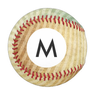 Monogram Stripes pattern background Baseball