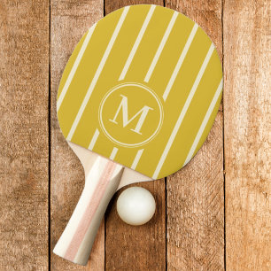 Monogram Striping Burnt Lemon Colour Ping Pong Paddle