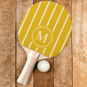 Monogram Striping Warm Sunflower Colour Ping Pong Paddle