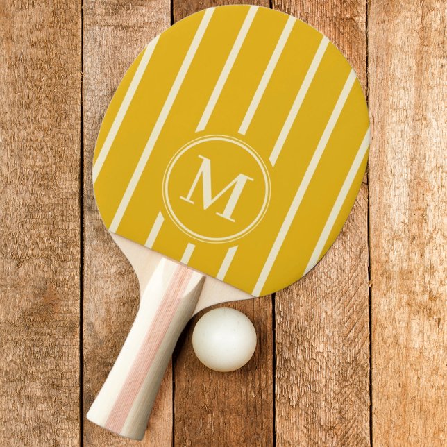 Monogram Striping Warm Sunflower Colour Ping Pong Paddle (Creator Uploaded)