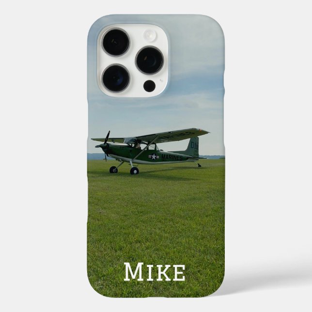 Monogram Stylish Airplane Photo, Aviation Case-Mate iPhone Case (Back)