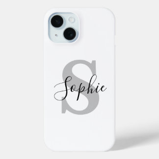 Monogram Stylish iPhone 15 Case