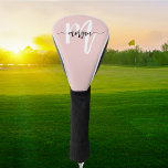 Monogram Stylish Modern Script Pink Golf Head Cover<br><div class="desc">Elevate your golf game with the Monogram Stylish Modern Script Pink Golf Head Cover. Crafted with a chic, modern pink design, this head cover features a personalized monogram in elegant script, adding a touch of sophistication to your golf bag. Made from high-quality materials, it ensures excellent protection for your club...</div>