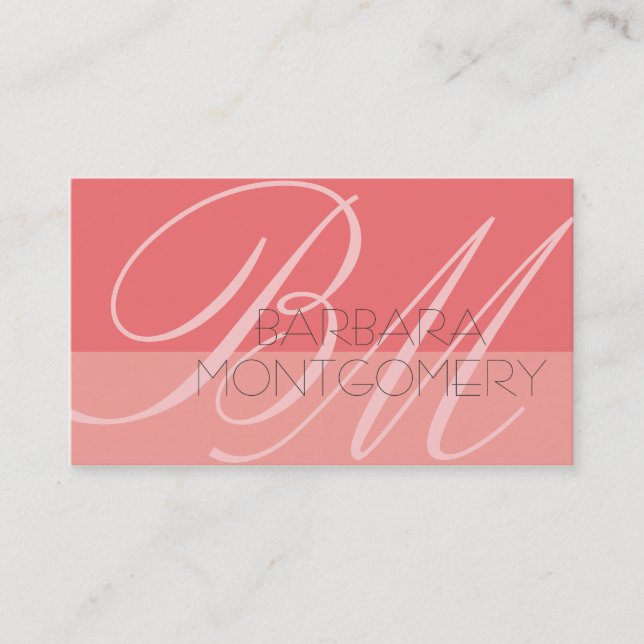 Monogram Stylist Fashion Designer Business Card (Front)