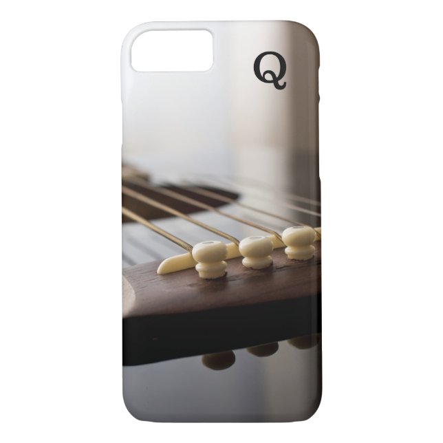 Monogram Stylized Guitar photography Case-Mate iPhone Case (Back)