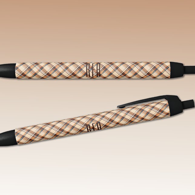 Monogram | Summer-Fall Diagonal Plaid Ink Black Ink Pen (Creator Uploaded)