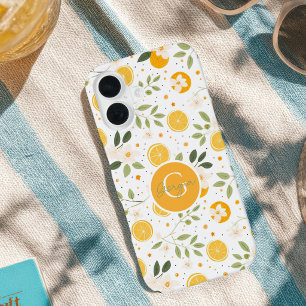 Monogram Summer Lemon Pattern iPhone Case
