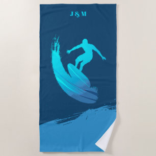 Monogram Summer Nautical Beach Towel
