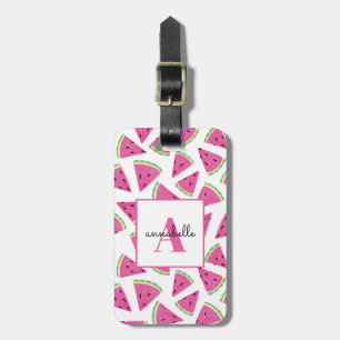 Monogram Summer Watermelon Personalized Luggage Tag