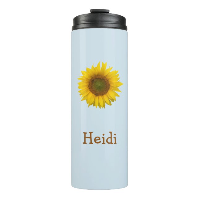 Monogram Sunflower Thermal Tumbler (Front)