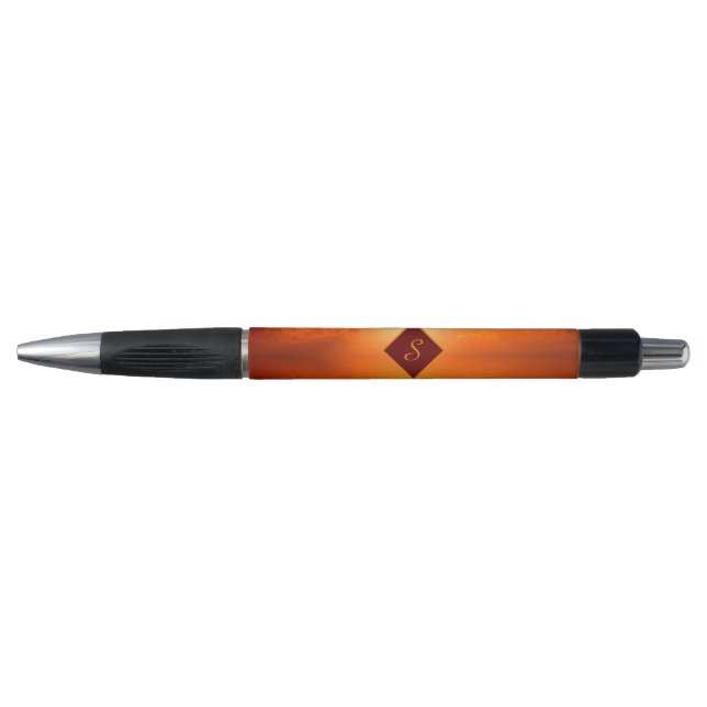 Monogram Sunset Orange Golden Sky Sea of Gold Pen (Front)