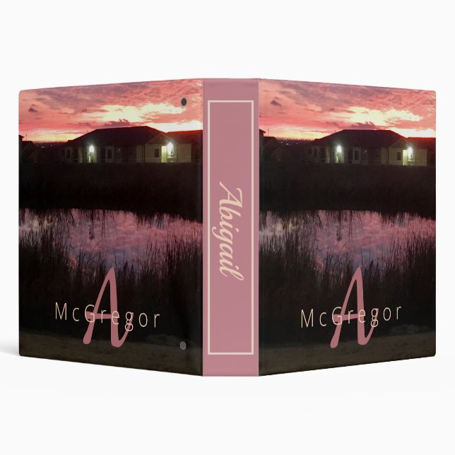Monogram Sunset Reflection Binder (Background)