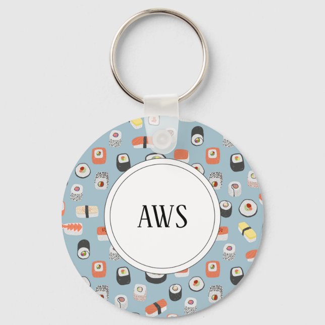 Monogram Sushi Keychain (Front)