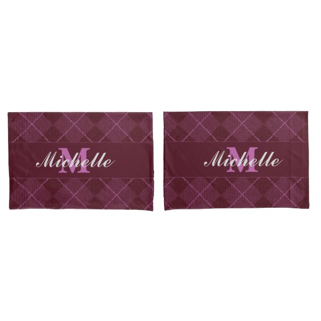Monogram Sweater Pillowcases (Front-Set)