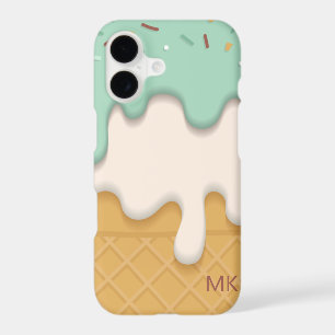 Monogram Sweet Tasty Dripping Ice Cream Girly