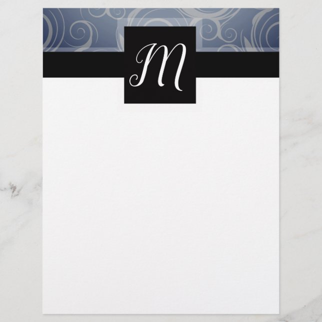 Monogram Swirls Letterhead (Front)