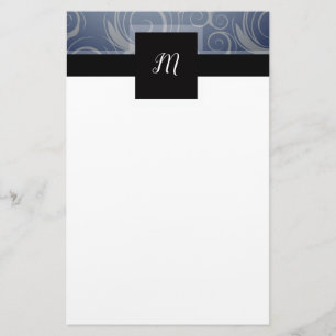 Monogram Swirls Stationery