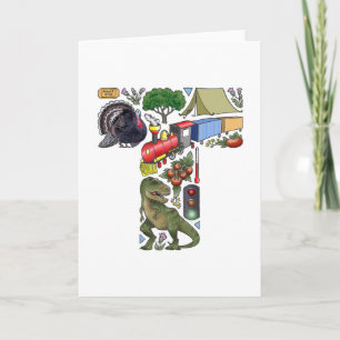 Monogram "T" note card