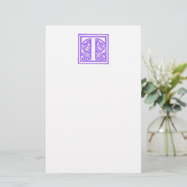 Monogram T Stationery (Standing Front)