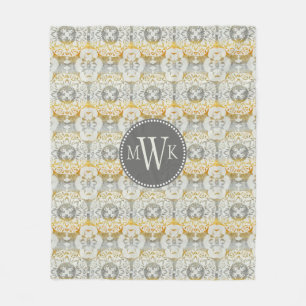 Monogram   Tapestry Rosette II Fleece Blanket