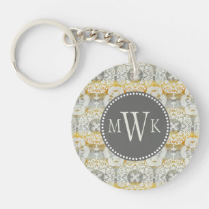 Monogram   Tapestry Rosette II Keychain