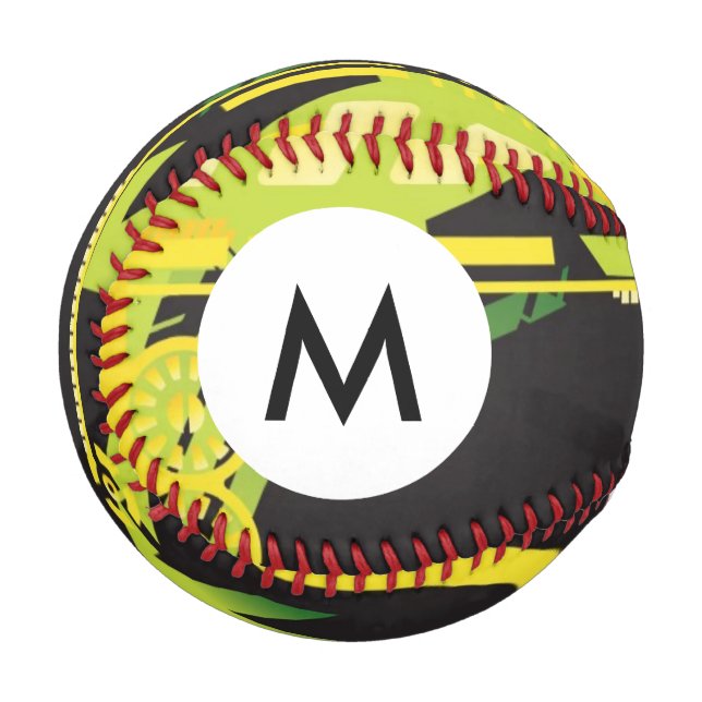 Monogram Technical halftone background 4 Baseball (Front Left)