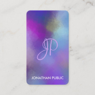 Monogram Template Modern Elegant Abstract Art Business Card