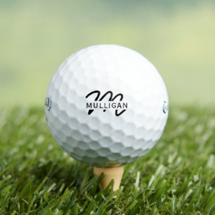 Monogram Template Wedding Favour Name Golf Balls