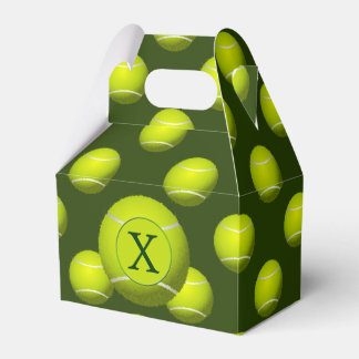 Monogram Tennis Balls Sports pattern, Favor Box