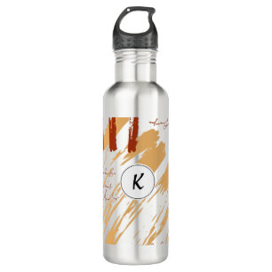 Monogram Terracotta Abstract Doodle 710 Ml Water Bottle